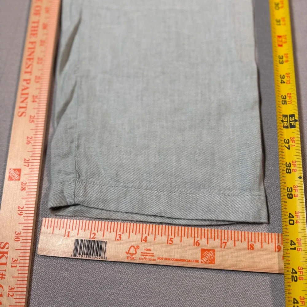 Tommy Bahama Linen Blend Drawstring Pants Light Blue XL Relaxed Beach Coastal